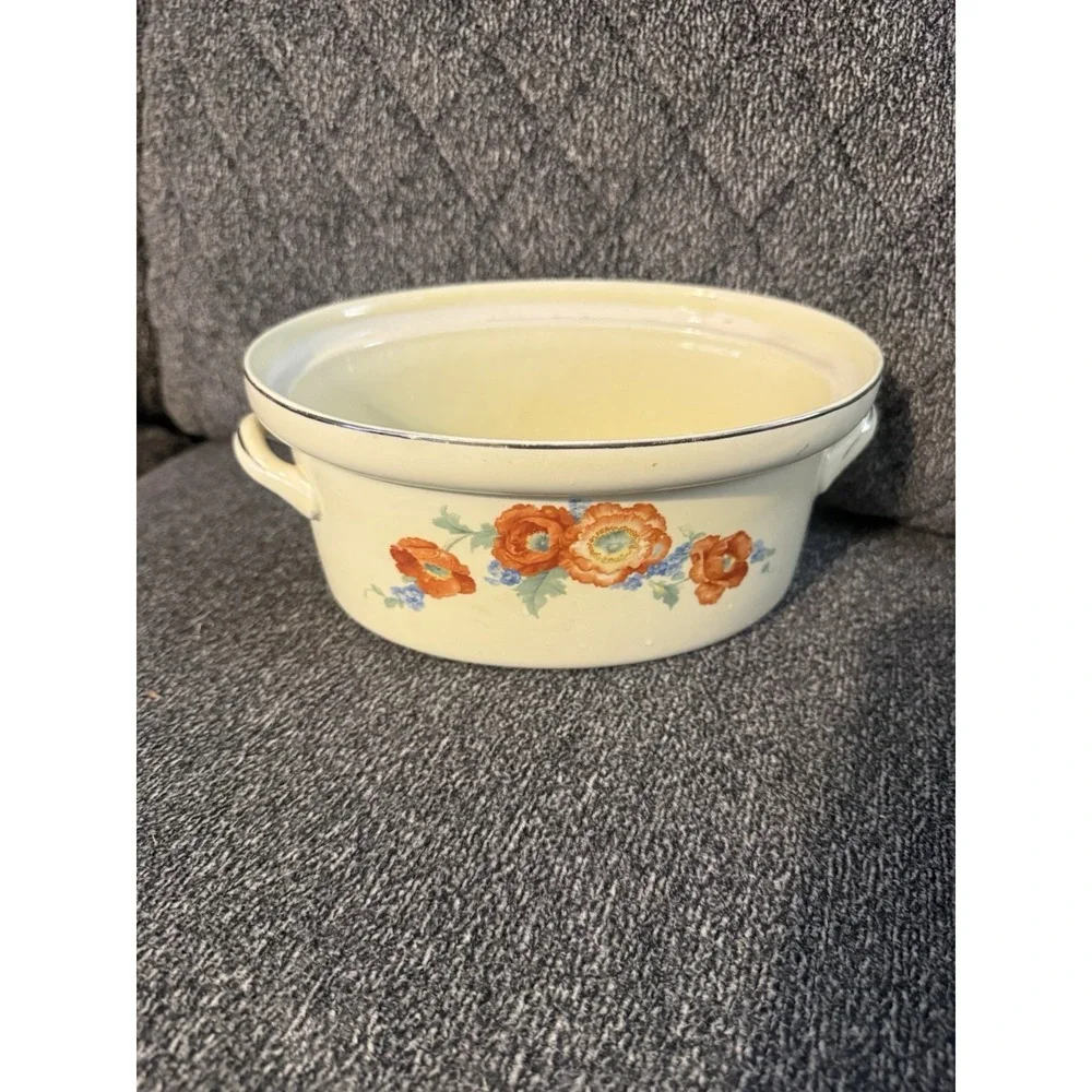 Vintage Hall's Superior Quality Kitchenware ORANGE POPPY USA 9
